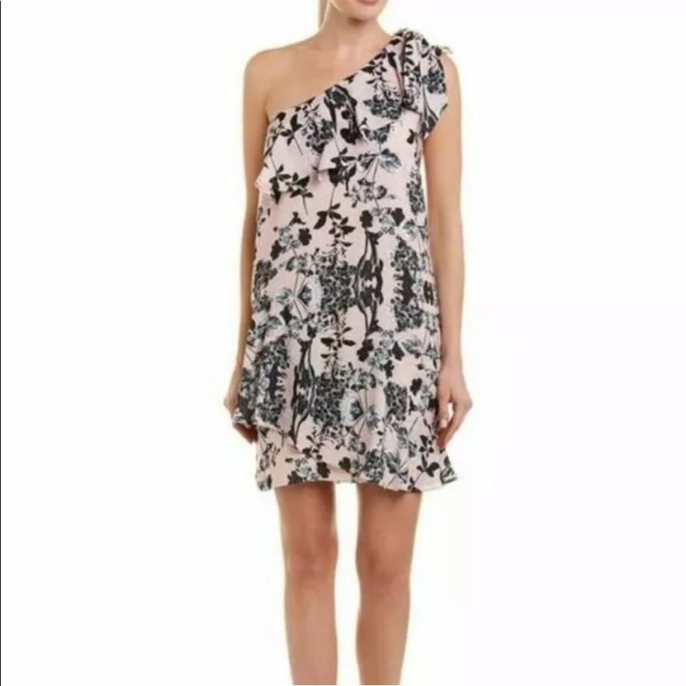 Parker Pearl Paradise One Shoulder Shift Dress- S